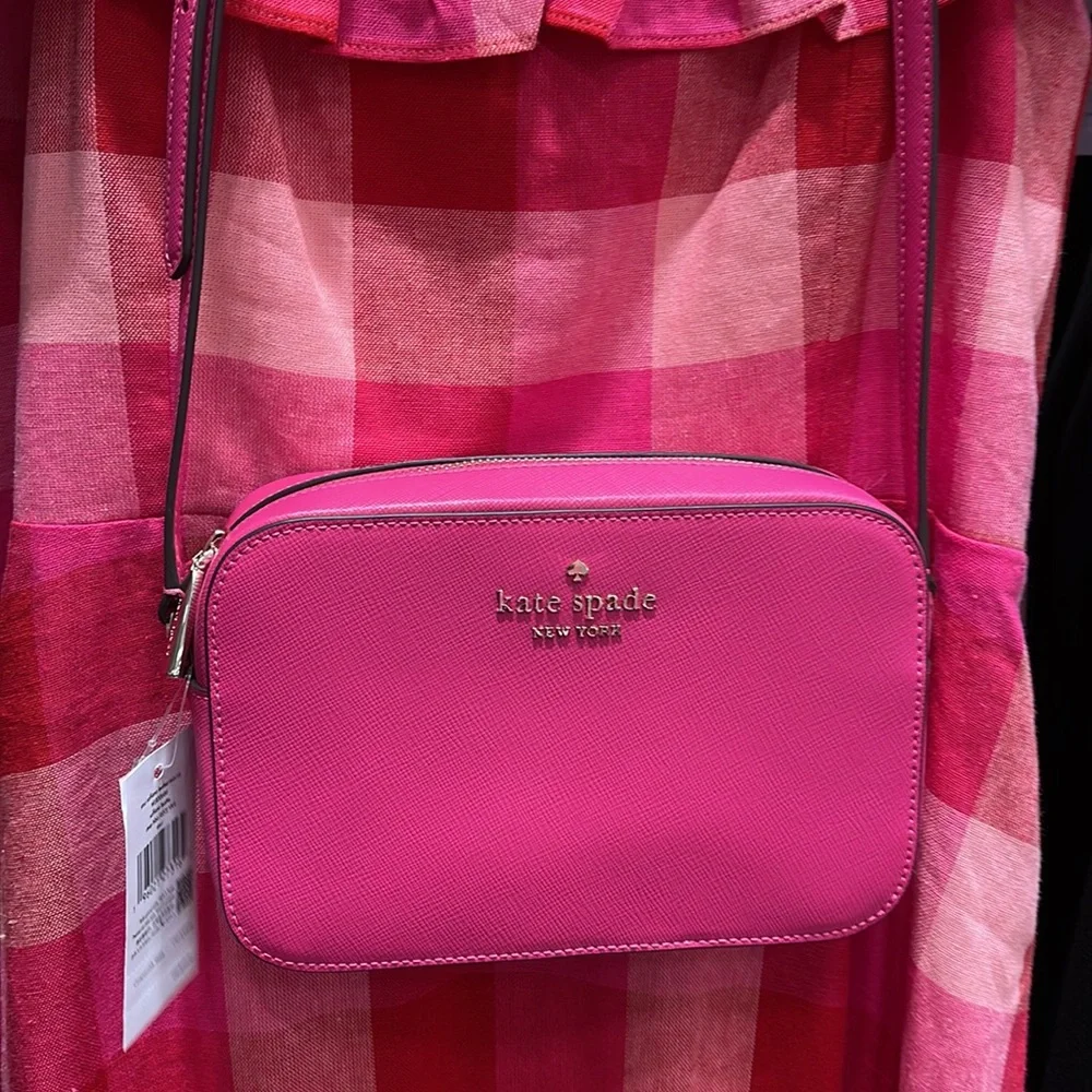 Kate Spade Staci Women’s Crossbody Mini Camera Bag 
Color: Deep Hibiscus 
NWT - Picture 11 of 16